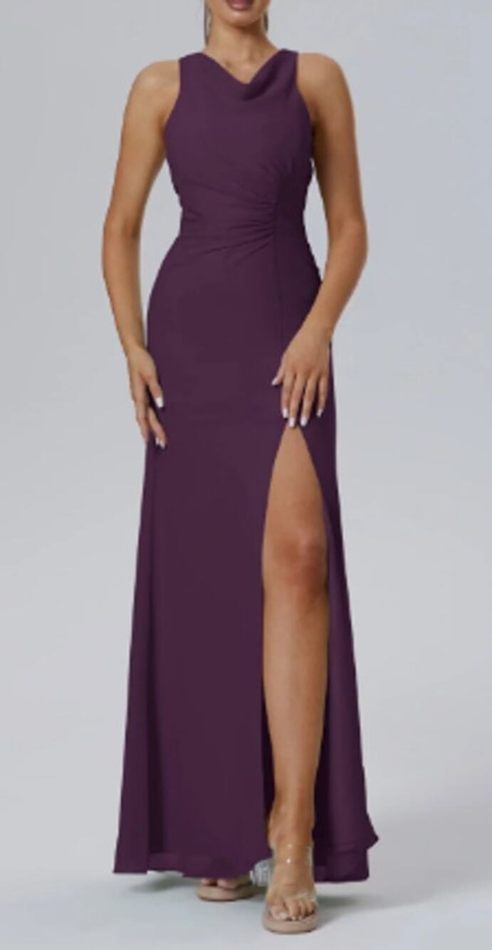 AW BRIDAL 6 S grape purple Catheryn wedding guest bridesmaid maxi dress NEW 0b6